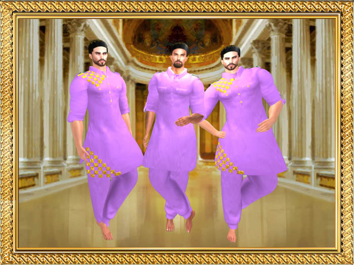 RI-PATHANI DRESS WITH TOPI GIANNII PURPLE