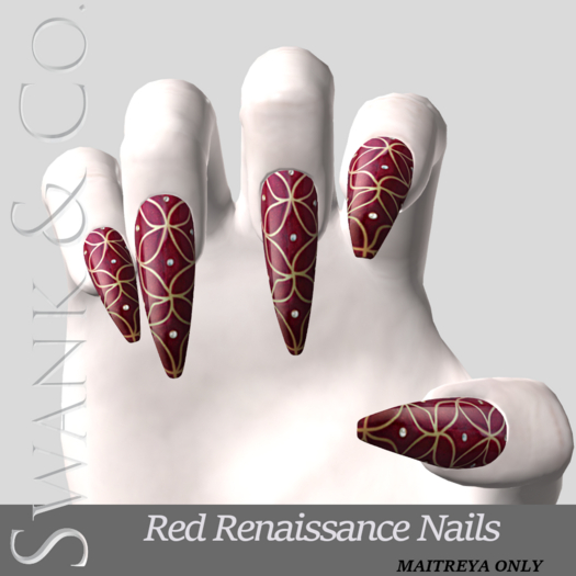 Swank & Co. Red Renaissance Nails MAITREYA