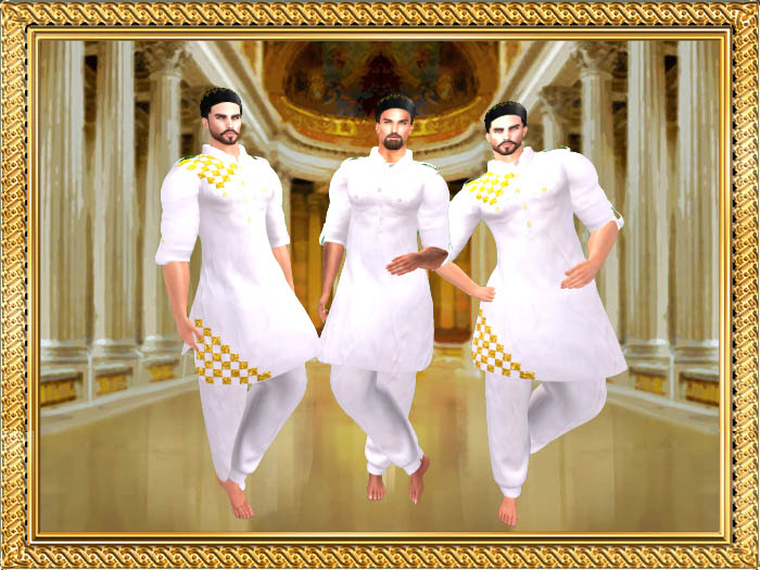 RI-PATHANI DRESS WITH TOPI GIANNII WHITE