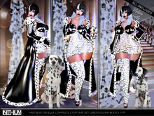Mistress CRUELLA Complete costume set,Halloween Costume,All INcluded