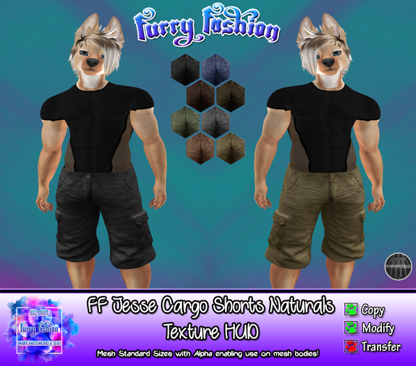 ~FF~ Jesse Cargo Shorts Naturals