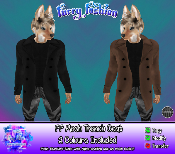 ~FF~ Mesh Trench Coat Brown