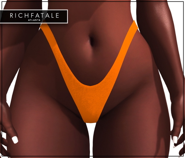 $RICH FATALE BASICS - HIGH WAIST THONG - CITRUS