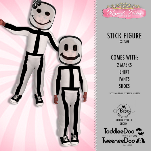 Second Life Marketplace Royal Pain Royal Stick Figure Costume Second Life Marketplace Royal Pain Royal Stick Figure Costume