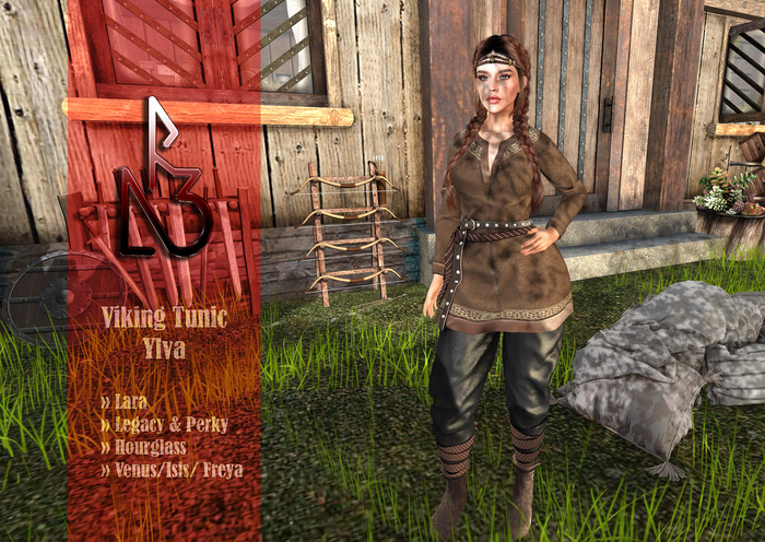 //R3D// Viking Tunic Ylva - Brown