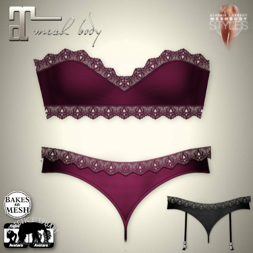 *SM* Legacy Applier Coordinates Lace Lingerie Pink + BoM