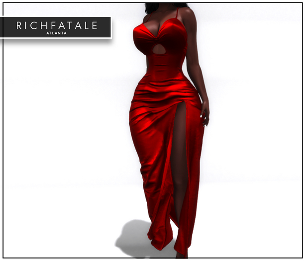 $RICH FATALE - ROXY GOWN - ROUGE