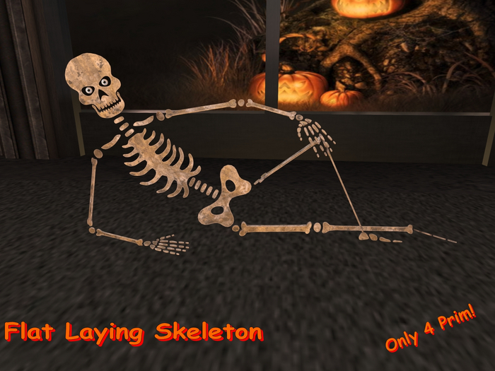 Halloween Laying Skeleton MC