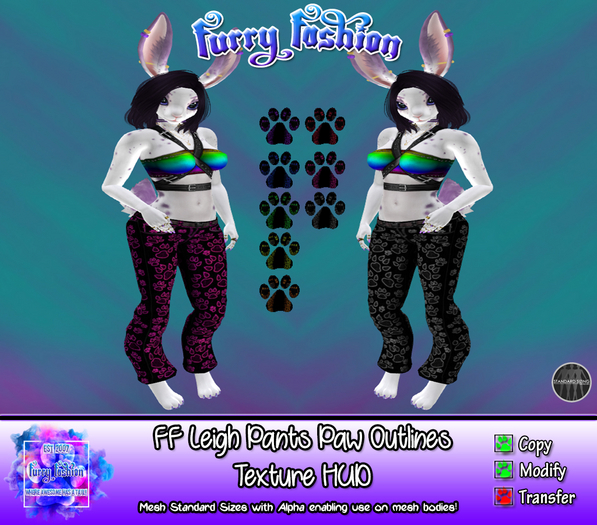 ~FF~ Leigh Pants Paws Outlines
