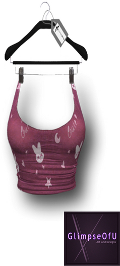 GlimpseOfU Janis Garayt Pulled up Bunny Tank top Pink Boxed