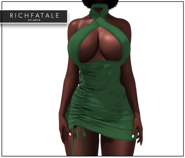 $RICH FATALE BASICS - CRISSCROSS BODYCON - CURRENCY