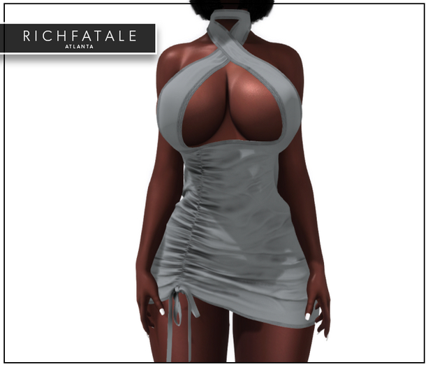 $RICH FATALE BASICS - CRISSCROSS BODYCON - STONE