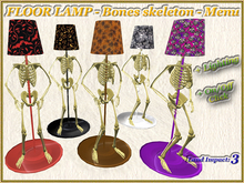 FLOOR LAMP - Bones skeleton - Menu (3 LI) (Full perm)