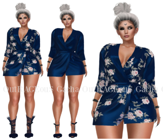 -Pixicat- Allure.Kimono Nr1 & Heels - Blue (Maitreya)