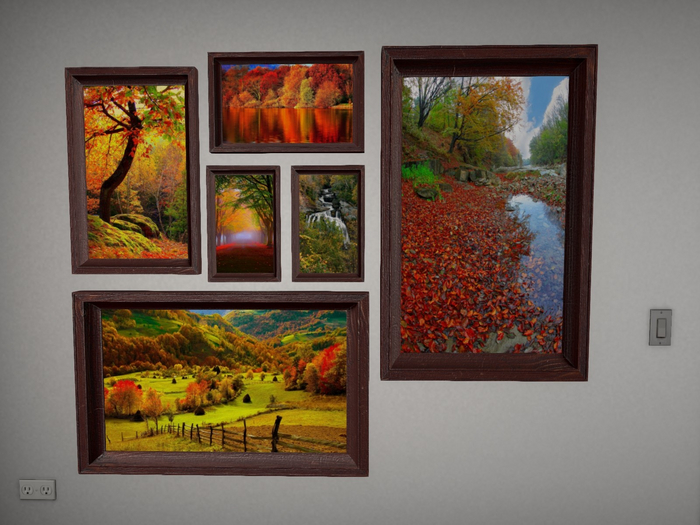6 wooden frames Autumn Pack 02 (box)