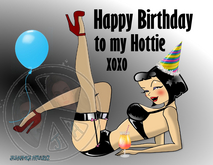 Happy Birthday to my hottie - C858 Greeting Card