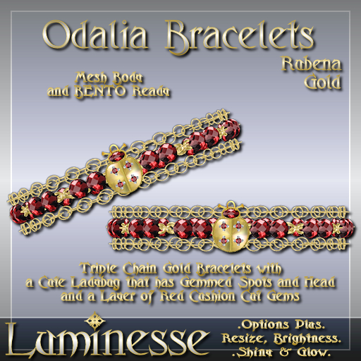 ODALIA Rubena Bracelets OP - Red Gold