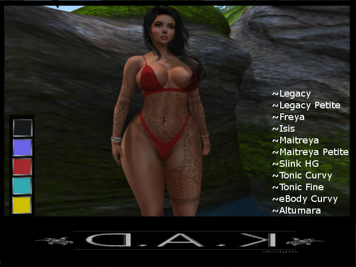 D.A.K~ Ladies Micro Bikini Complete Set Faded w/HUD