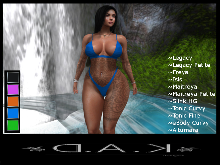 D.A.K~ Ladies Micro Bikini Complete Set Bright w/HUD