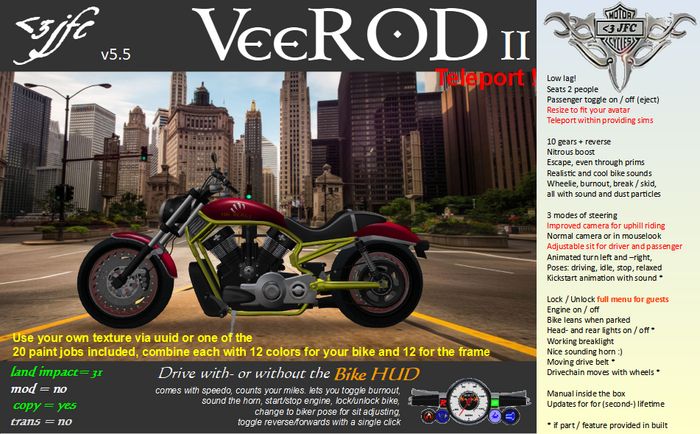 <3 JFC VeeROD II (Muscle Bike, Motorcycle, Chopper)