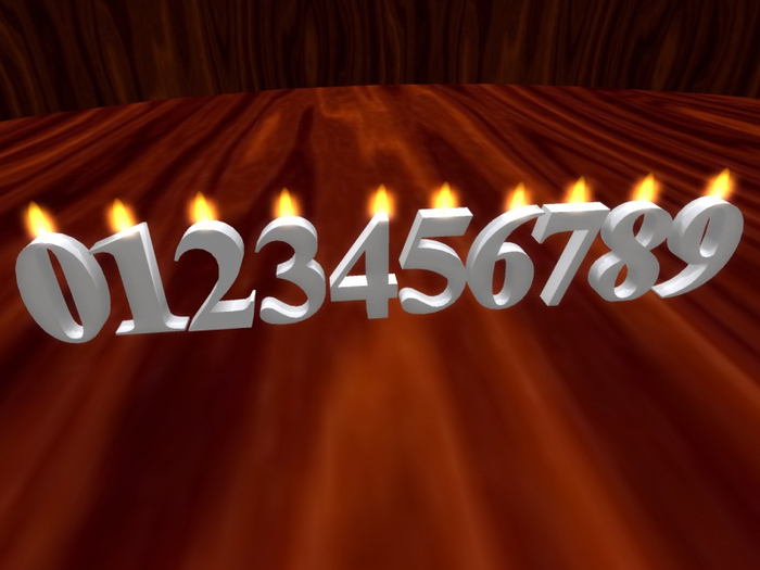 TM Number Candles - Emit Candlelight