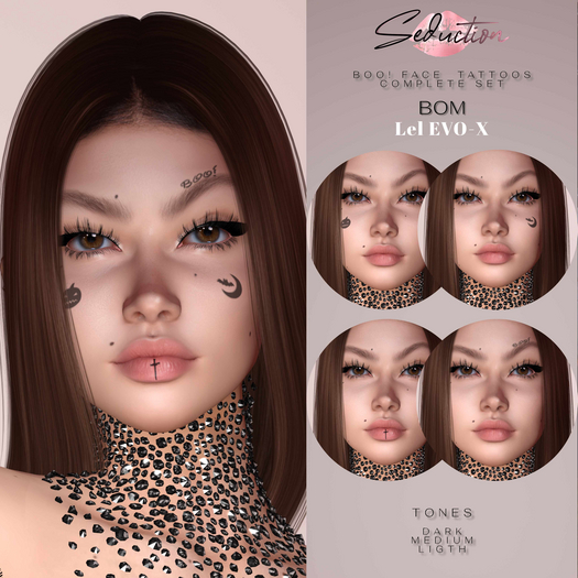 ::.Seduction Tattoos.:: BOO! Face Tattoos Complete Set(ADD)
