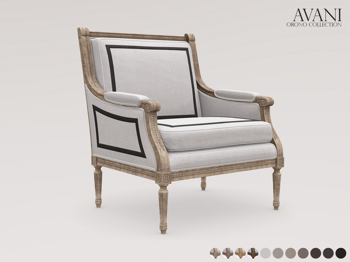 Avani Orono Collection Louis Bergere Chair, All