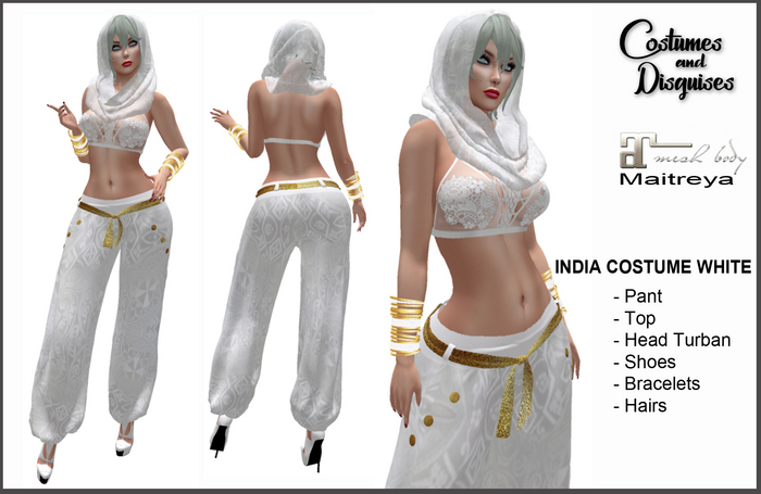 INDIA DRESS White for maitreya