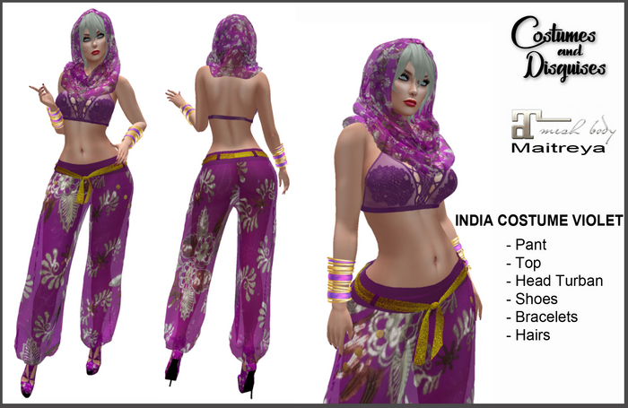 INDIA DRESS violet for maitreya