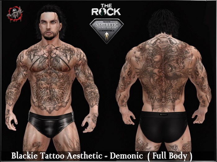 Second Life Marketplace - [ HUD ] Black Tattoo Aesthetic - Demonic ...
