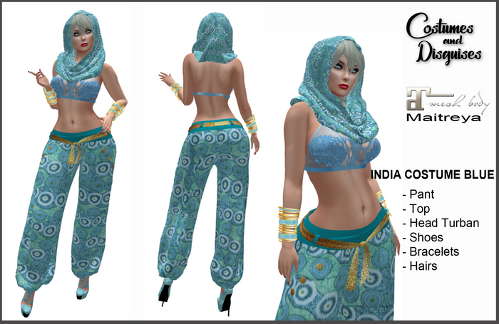 INDIA DRESS  blue FOR MAITREYA