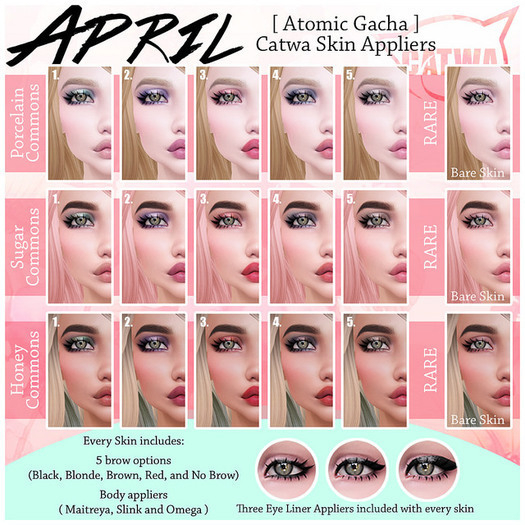 [Atomic] Gacha // April Catwa Applier - Porcelain RARE