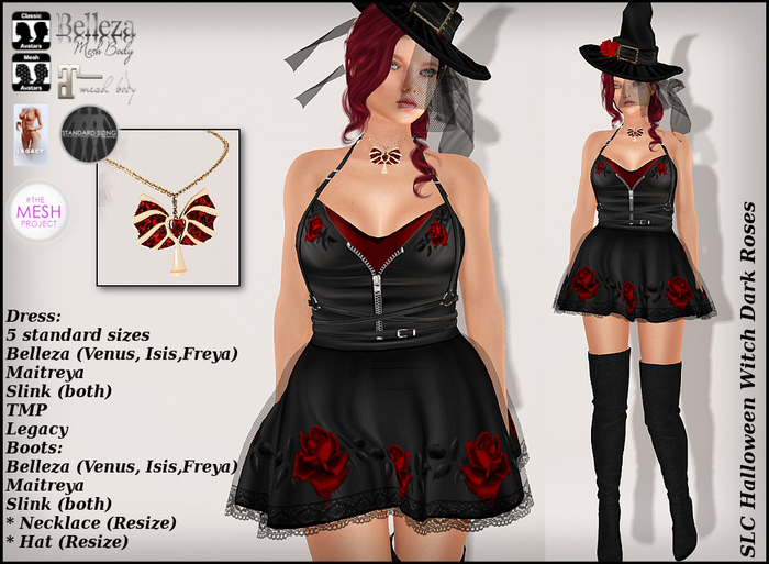 SLC Halloween Witch Dark Roses (unpacked)