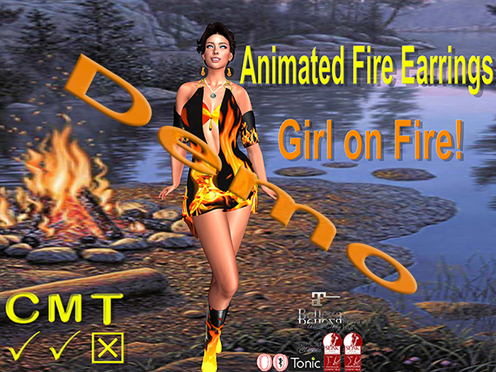 Animated Fire Earrings - DEMO