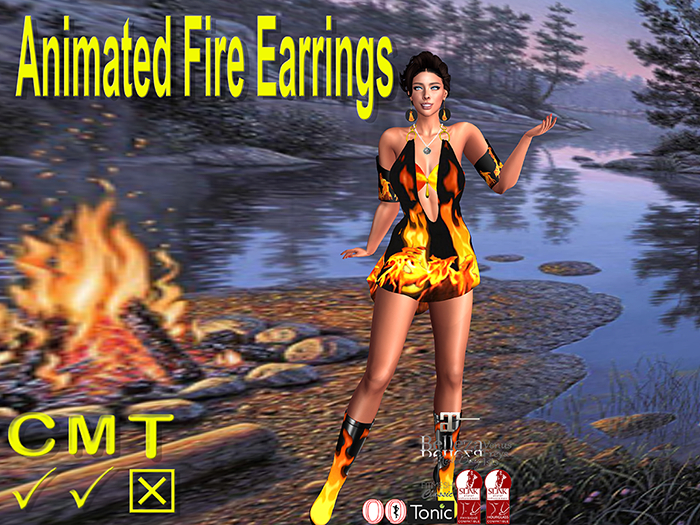 Animated Fire Earrings