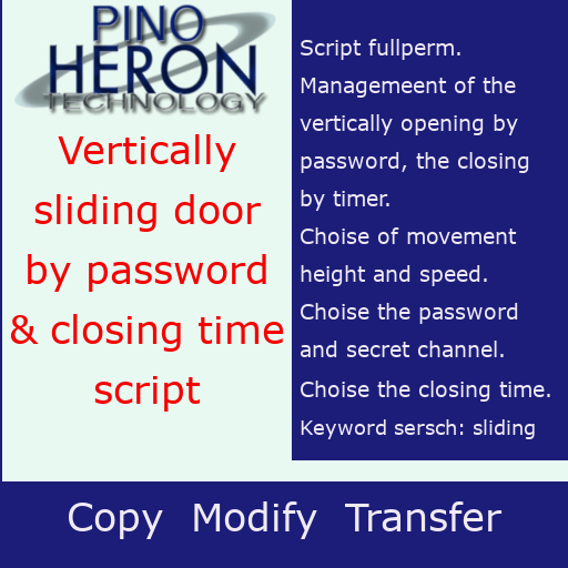 107 - Vertically sliding door by password and closing time