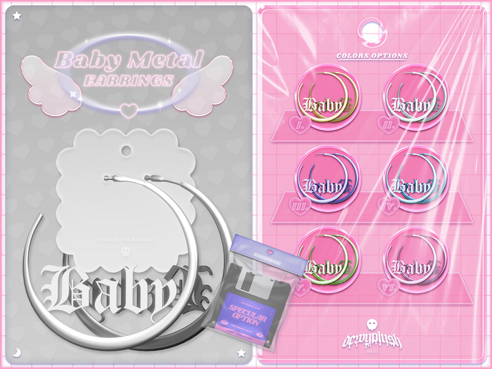 dewyPLUSH // BABY ROUND METAL EARRINGS [DEMO]