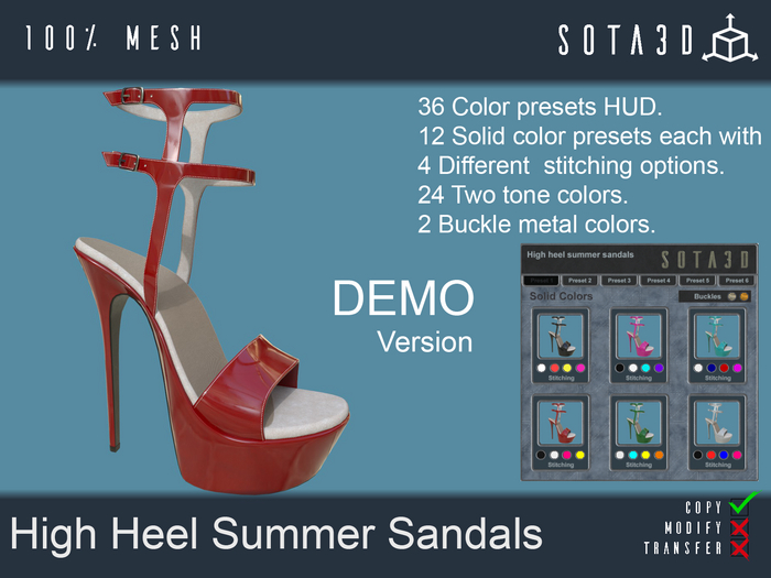 High Heel Summer Sandals(DEMO)