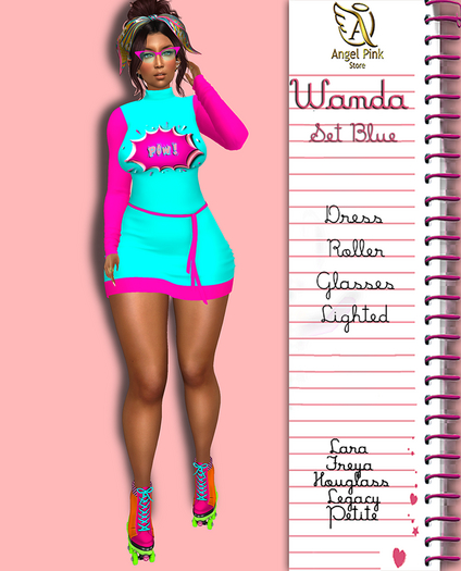 {AP}Wanda Blue Set Lara,Freys,Petite,Houglass,Legacy