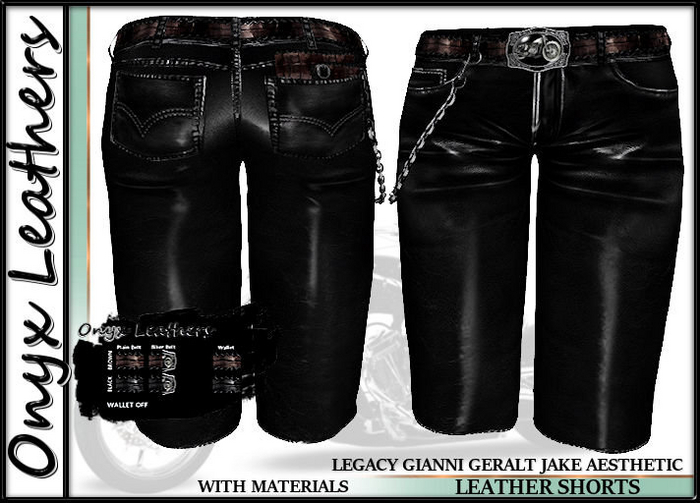 Leather Biker Shorts with Hud driven Accessories