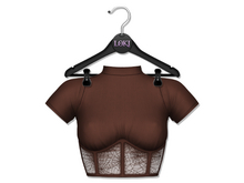 Loki - Webby Corset Top - Chocolate
