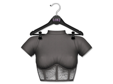 Loki - Webby Corset Top - Grey