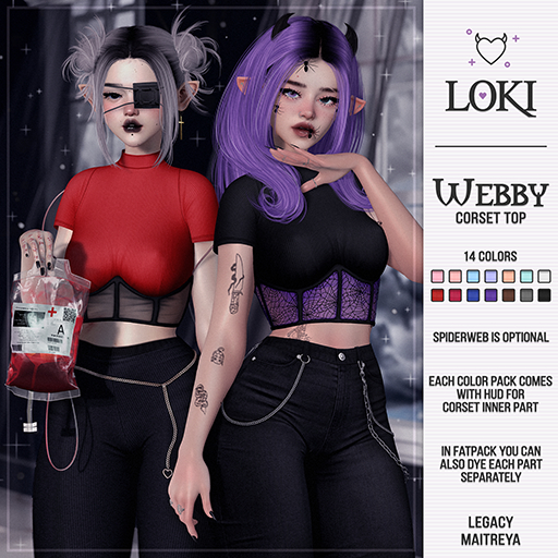 Loki - Webby Corset Top - FATPACK