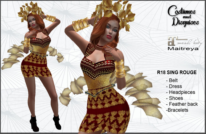 Costume asian red