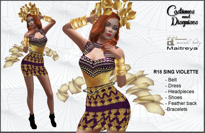 Costume asian violet