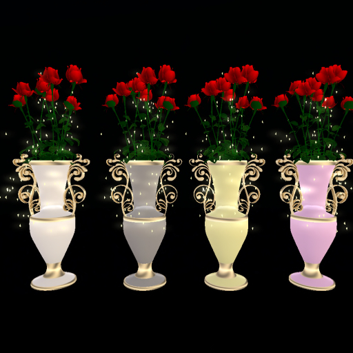 MC Elegant Vase & Roses Table Size 4 Colors