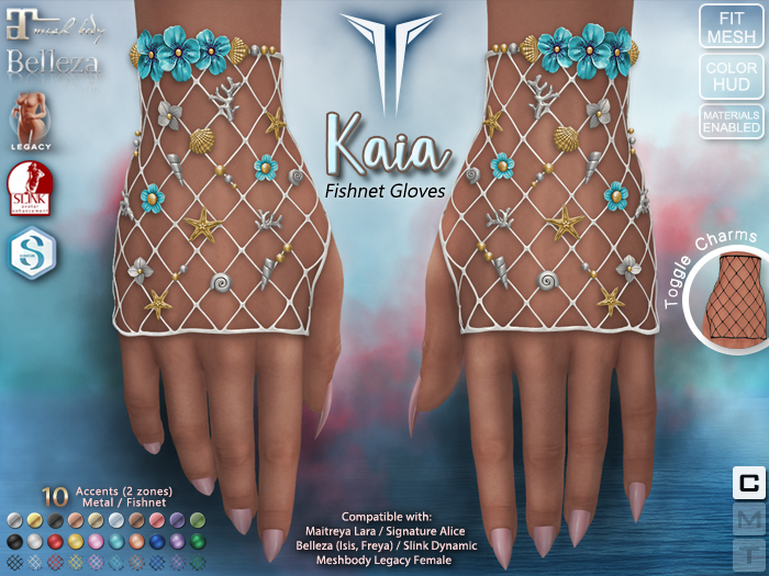 **RE** Kaia Fishnet Gloves - Maitreya, Belleza, Meshbody, SLink