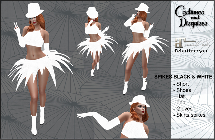 Costume spikes white