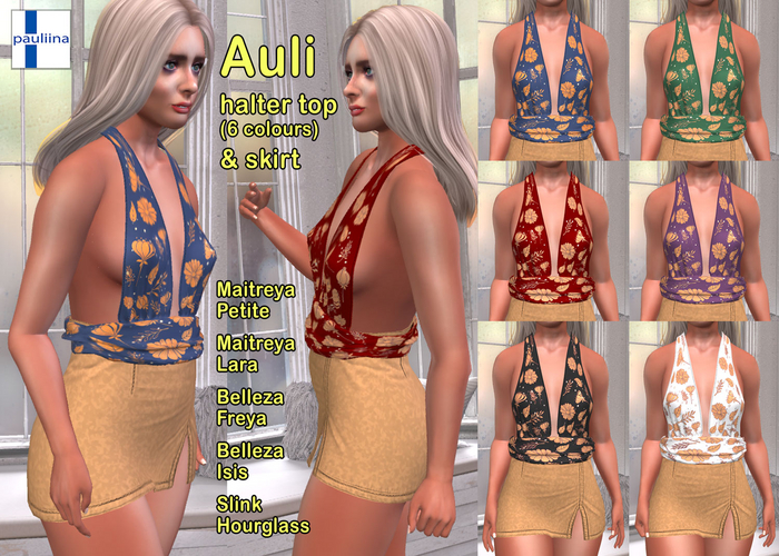 Auli halter top & skirt by PAULIINA