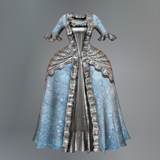 Blue Watteau Slink Dress
